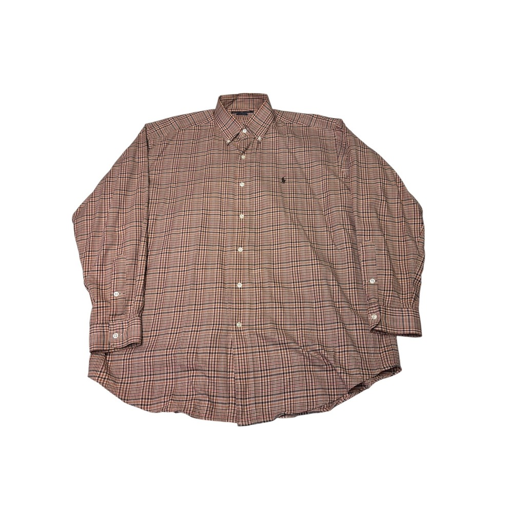 Polo Ralph Lauren Blake Fit Plaid Button Down Shirt Men L 100 Cotton
